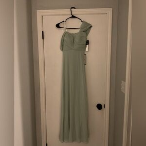 Mint floor length dress
